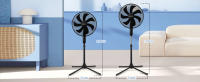 AIGOSTAR Ventilador de Pie Silencioso,  3 Velocidades, 7 Aspas, Oscilante 75°,60W, Altura Ajustable 108-125cm. Diámetro 40cm. Negro - details 6