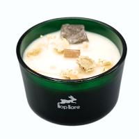 Viva Esencia – Vela aromática con flores secas y gema citrino para coraje, confianza y liderazgo, ideal para rituales energéticos y decoración espiritual – Hop Hare - Ancient Wisdom - details 1