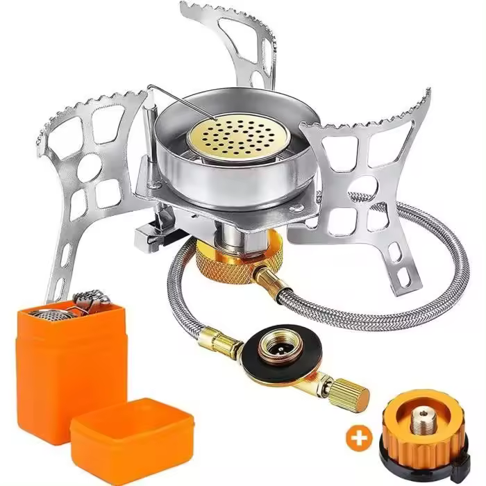 Estuva de camping, mini Estufa de gas portátil y plegable de 3900 W, quemador para senderismo, Actividades al Aire Libre y picnics. - 1