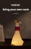 Lámpara Nocturna LED Recargable En Forma De Pato Cartoon Para Mesa De Noche En Dormitorio Y Jardín Cálida Luz De Silicona Suave Regalo De Cumpleaños - details 8