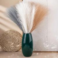 10PCS Ramas De Pampas Blancas Artificiales De 54-55CM Majestuosas Para Decoración De Bodas Hogar Y Bohemia Relleno De Vaso De Piso - details 1