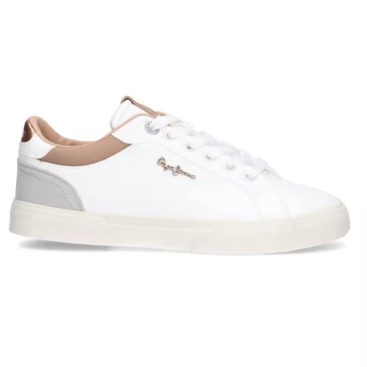 Pepe jeans deportiva casual para chica pls31588 color blanco - 1
