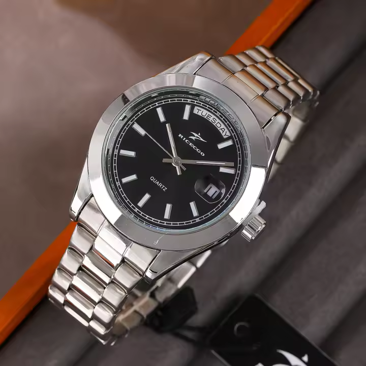 Reloj De Moda Para Hombre Reloj De Pulsera De Acero Inoxidable Reloj De Cuarzo Para Parejas Regalo Para Padre Reloj Casual Diario De Negocios - 1