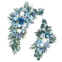 2Pcs Colgante De Flores Artificiales En Encaje Para Arco De Boda Decoración De Mesa Para Sala De Estar Y Ceremonias Decoración De Fondo De Boda - details 1