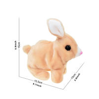 Muñeco De Peluche Eléctrico De Conejo Largo Juguete Interactivo Para Niños Simulación De Forma De Animal Pequeño Batería Regalo Favorito - details 4