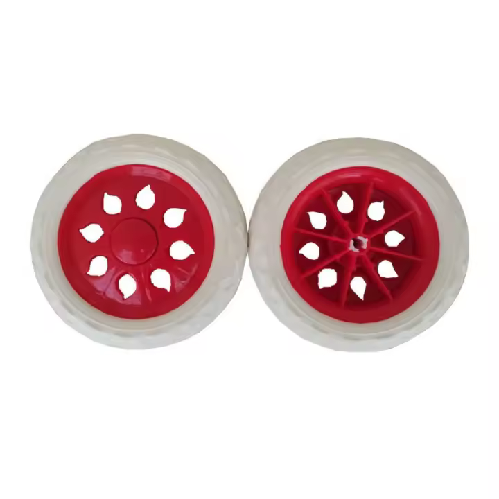 Ruedas De Carro De Compras 2Pcs Reemplazo De Rodillos Carro De Mano De 6.5 Pulgadas Diámetro Goma Espuma Antideslizante - 1