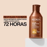 Redken | All Soft Mega Curls Champú 300ml | Champú profesional para cabello rizado y ondulado Limpia e hidrata los rizos y ondas secos y muy secos. Sin sulfatos, sin parabenos, sin silicionas. - details 1