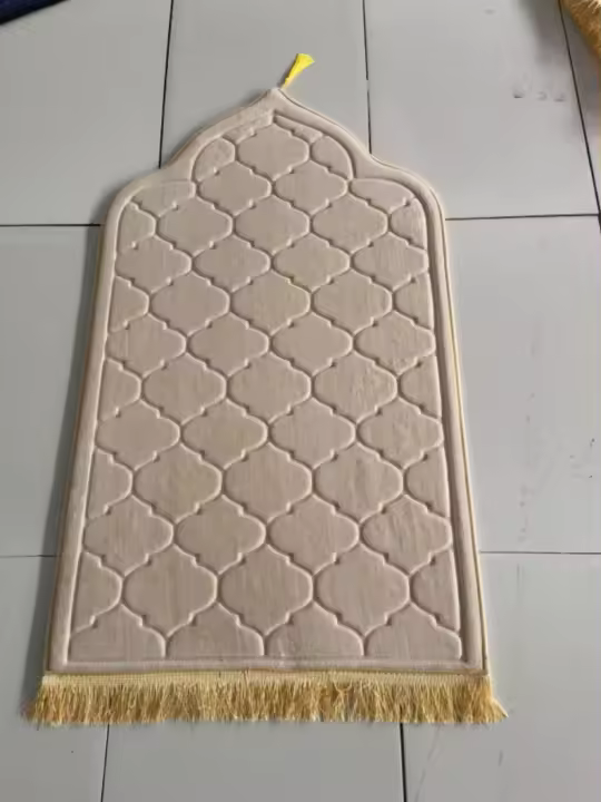 Carpetas De Oración De Flannel Para Musulmanes En Ramadán Carpeta De Piso Para Adoración Y Adorar Antideslizante Suave Y Gruesa Para Viajes Y Uso Doméstico - 1