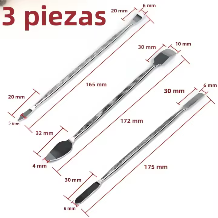 Juego De 3 Herramientas De Reparación De Teléfono Móvil Universal Abrazadera De Metal Herramienta De Desmontaje Multifuncional De Acero Inoxidable Con Mango - 1