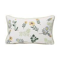 Funda cojín 100% algodón FLORES bordadas con relleno , cojín 45x45 cm o 30 x 50 cm para hogar y decorativo - details 1
