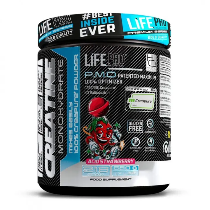 LIFE PRO NUTRITION CREATINE CREAPURE® 650G - Creatina con Patente Creapure® - Aumenta la Fuerza y el Desarrollo Muscular - 1
