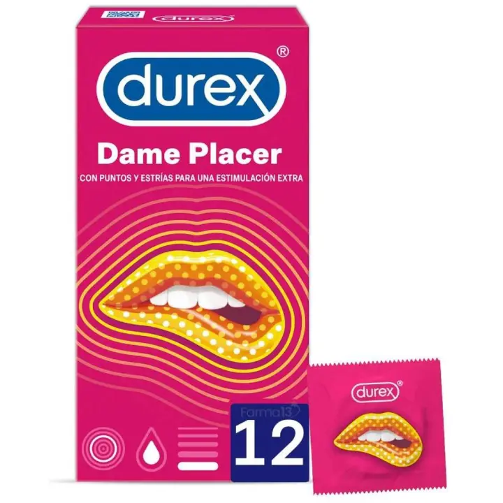 Lacer Durex® Dame Placer Preservativos 12Uds - 1