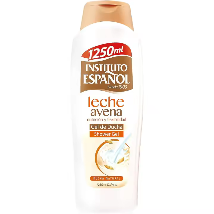 Instituto Español - 2 unidades - Gel de Baño leche de avena- nutrición y flexibilidad-1250 Mililitros - 1