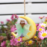 Colgante De Resina Hecho a Mano 1pcs Amor Puro Fae De La Luna Decoración De Jardín Para Día De San Valentín Y Regalo Familiar - details 6