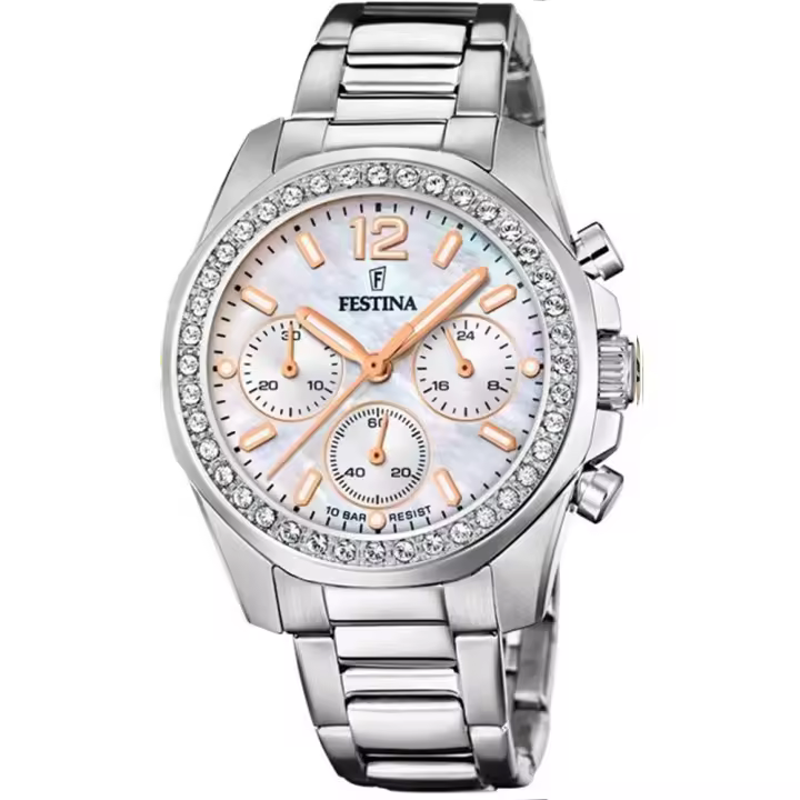 Reloj FESTINA F20606/1 "BOYFRIEND" Collection Para Mujer Esfera Blanca SilverTone - 1