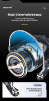 Carrete De Pesca DEUKIO 2024 5.2:1 Potencia Máxima 18lbs Engranaje De Aluminio Aviso De Pesca Para Agua Dulce Y Salada - details 12