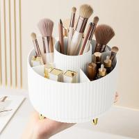 Organizador De Maquillaje Giratorio De 360 Grados Portátil Soporte Para Pinceles Y Cosméticos Caja De Almacenamiento Para Labiales Y Delineadores - details 3