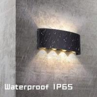 LED Wall Light Outdoor Indoor Waterproof IP65 Modern Wall Lamp for Balcony Living Room Hallway Bedroom Porch Aluminum Black (6W-Black-Warm White) [Energy Class A+] - details 0