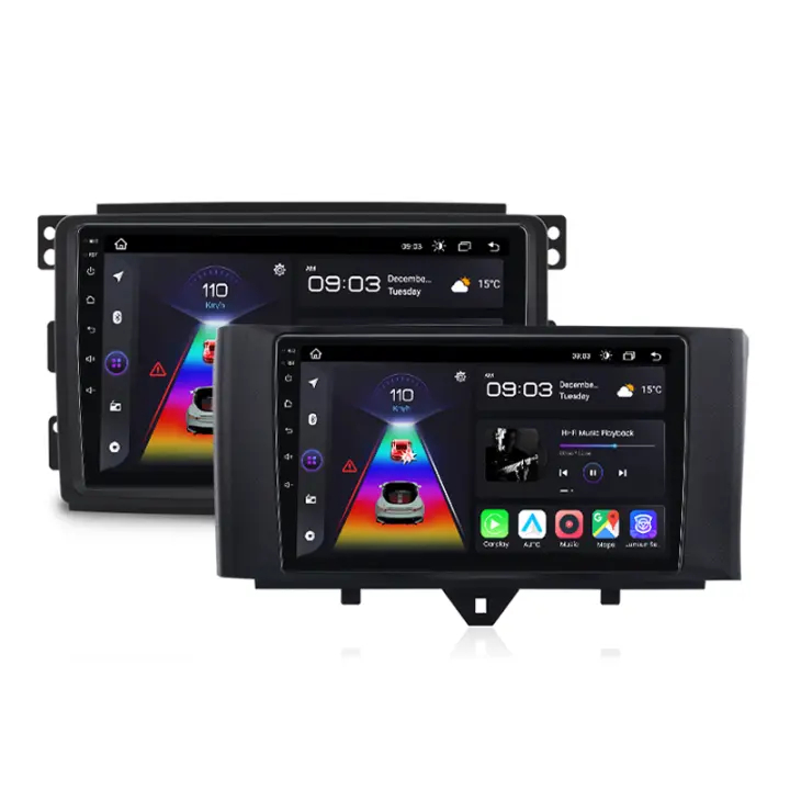 Junsun Radio Coche para Smart Fortwo 2011 2012 2013 2014 2015 AI Voice 2 din Pantalla Coche Android Auto Multimedia Navegación GPS Auto radio - 1