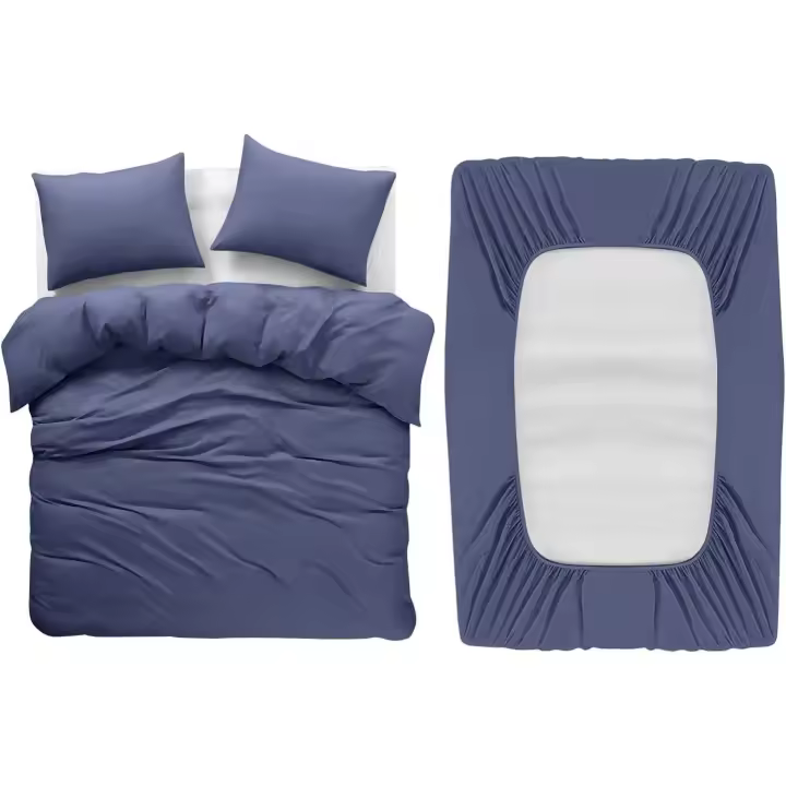BedLooms 4 Piece Super King Bedding Set Olive Green Duvet Cover Sets Fitted Sheet with Pilow cases Superking Duvet Set Soft and Fade Resistant Brushed Microfiber Bedding Quilt Cover Set - 1