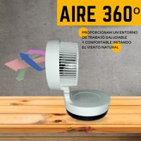 Ventilador con flujo de aire en 3D concéntrico y máximo caudal. XSQUO Useful Tech Tres niveles de potencia, temporizador de uso y control remoto.Smart Confort Power Fan - details 4