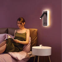 Lámpara De Pared Moderna Recargable Iluminación Para Lectura En La Habitación Decoración Para El Salón Spot De Pared LED Con Soporte De Aluminio Negro Y Blanco - details 18