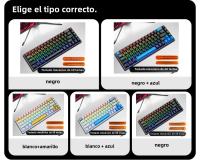 Teclado Mecánico Con Cable K68 Luz Multicolor 10 Tipos Para Juegos Y Oficina Compatible Con Windows Y Apple IOS Sistema - details 7