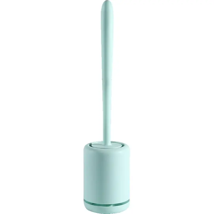Toilet Brush Silicone Toilet Quick Drying Cleaning Brush Wall Mount Gap Brush with Holder Tool Bathroom Accessories - 1