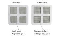 Parche de reparación de pantalla de Ventana (Negro, 3,93x3,93 pulgadas), Cinta adhesiva Fuerte de Malla impermeable de 3 Capas, reparación para agujeros de desgarros de Ventanas y Puertas, Baño - details 1
