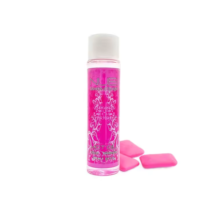 NUEI ACEITE MASAJE HOT OIL SABOR CHICLE EFECTO CALOR 100ml - 1