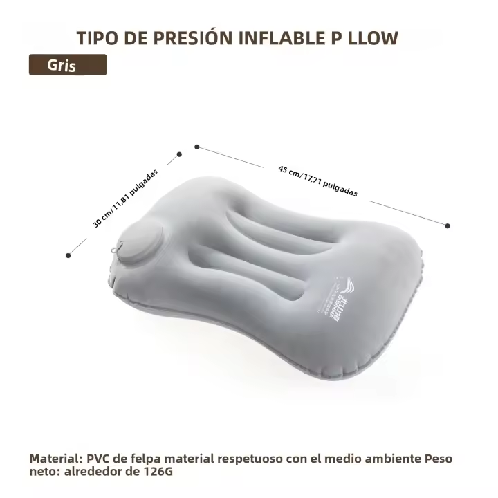 BSWOLF Almohada De Viaje Inflable Para Acampar Ultraligera Soporte Para Cuello Y Lumbar Almohada Aérea Portátil Para Hiking - 1