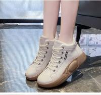 Zapatos Casuales Para Mujer Versátiles Y Moda Retro Altas a La Cintura Impermeables Con Suela Gruesa Zapatos De Tren Crustáceo Primavera Otoño - details 21
