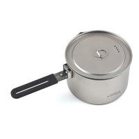 Lixada Sartén De Titanio 1100ml Ultraligera Con Mango Plegable Para Cocinar Al Aire Libre Camping Senderismo Montañismo - details 15