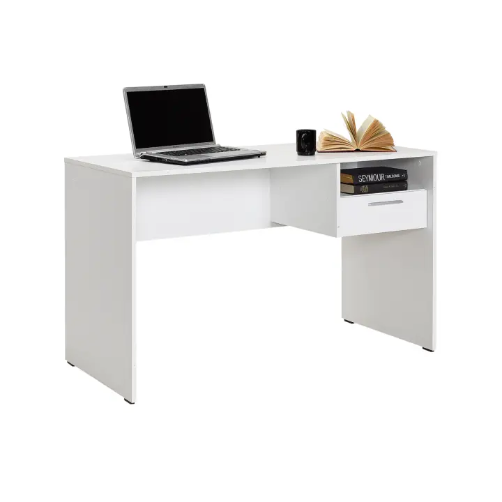 Venprodin - Mesa Escritorio Para Ordenador 1 Cajón 75X120X60 Blanco / Cambrian - 1