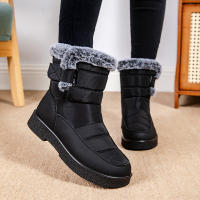 Botas De Invierno Para Mujer Talla Grande 44 Impermeables Con Peluche Grueso Botines De Nieve Con Correa De Ganchillo Y Plataforma Antideslizante - details 8