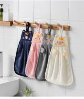Toalla Colgante De Velours Coral Suave Con Bordado De Cerdo Para Baño Y Cocina Toalla De Mano De Poliéster 100% Uso Doméstico - details 9