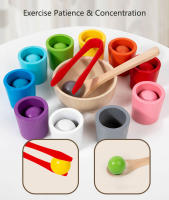 Juguete Montessori De Madera Juego De Colores Y Alineación Con Bolas Arcoíris En Copas Educación Temprana Para Niños De Preescolar Edad 3+ - details 13