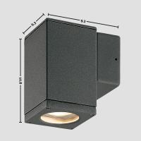 Novolux Lighting - Aplique de pared- CUB, uso exterior, GU10, 4,5W, IP54, aluminio, H10,8 cm, antracita, exterior - details 2