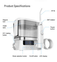 Fregadero Portátil Para Dientes BALASHOV Recargable Con Tanque De Agua De 600ml 4 Jets De Agua Limpieza Dental Electrónica - details 5