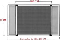 MAXHOME--Mosquitera extensible de aluminio blanco, Mosquitera fija extensible color blanco adaptable a ventanas, anti-insectos (mosquitos o moscas) - details 3