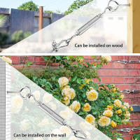 Kit De Cable 6/10m/20m/30m De Acero Inoxidable 2mm Con Cubierta De PVC Para Climatización De Plantas Jardín Barrera De Balcones - details 4