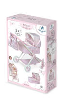 DeCuevas Toys,Coche de muñeca 3×1, para muñecas de hasta 52 cm, bebes reborn el regalo para niñas (80746) Muñecas para niñas muñecas j - details 6