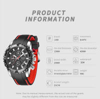 Reloj De Pulsera LIGE Para Hombres Azul Deportivo Y Militar De Lujo Con Grande Dial Cronógrafo Resistente Al Agua Cuarzo Reloj De Mano Luz Técnica De Silicona - details 2
