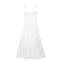 Vestido Largo De Encaje Elegante Para Mujer TFMLN Verano Clásico Moda Sólida Cierre Lateral A-line Party Vestido Suave Cintura Alta - details 1