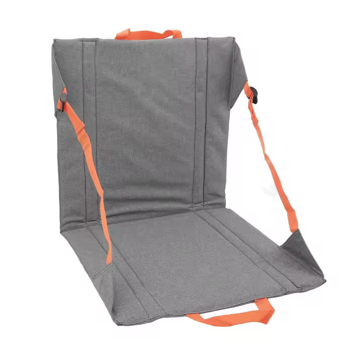 Portable Folding Stadium Chair with Back Support - Oxford Cloth Seat for Bleacher Sporting Events - 1