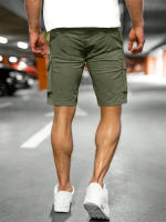 Shorts De Verano Para Hombre 2025 Estilo Safari Sólido Transpirable Con Multiple Bolsillos Moda Casual Fitness Y Jogging - details 22