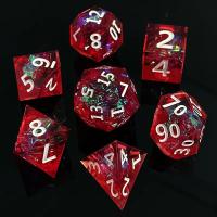 Juego De 7 Dados De Resina En Formas Poliedras Multicolor Para Juegos De Mesa Y Decoración Del Hogar Juguete De Rol Para Niños Y Adultos - details 6
