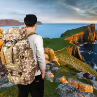 Mochila impermeable 80L para hombre, granola capacidad para senderismo, acampada, viaje, deportes al aire libre, equipo de Camping - details 6
