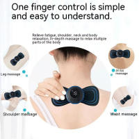 Masajeador Eléctrico De Músculo EMS Máquina De Masaje Cuello 8 Modos 19 Niveles De Fuerte Vibrador Instrumento De Relajación Corporal - details 1