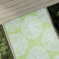 vidaXL Alfombra de Exterior PP 120x180 cm Jardín Patio Terraza Balcón Color Verde,  Hoja,  green leaf pattern y mas - details 4